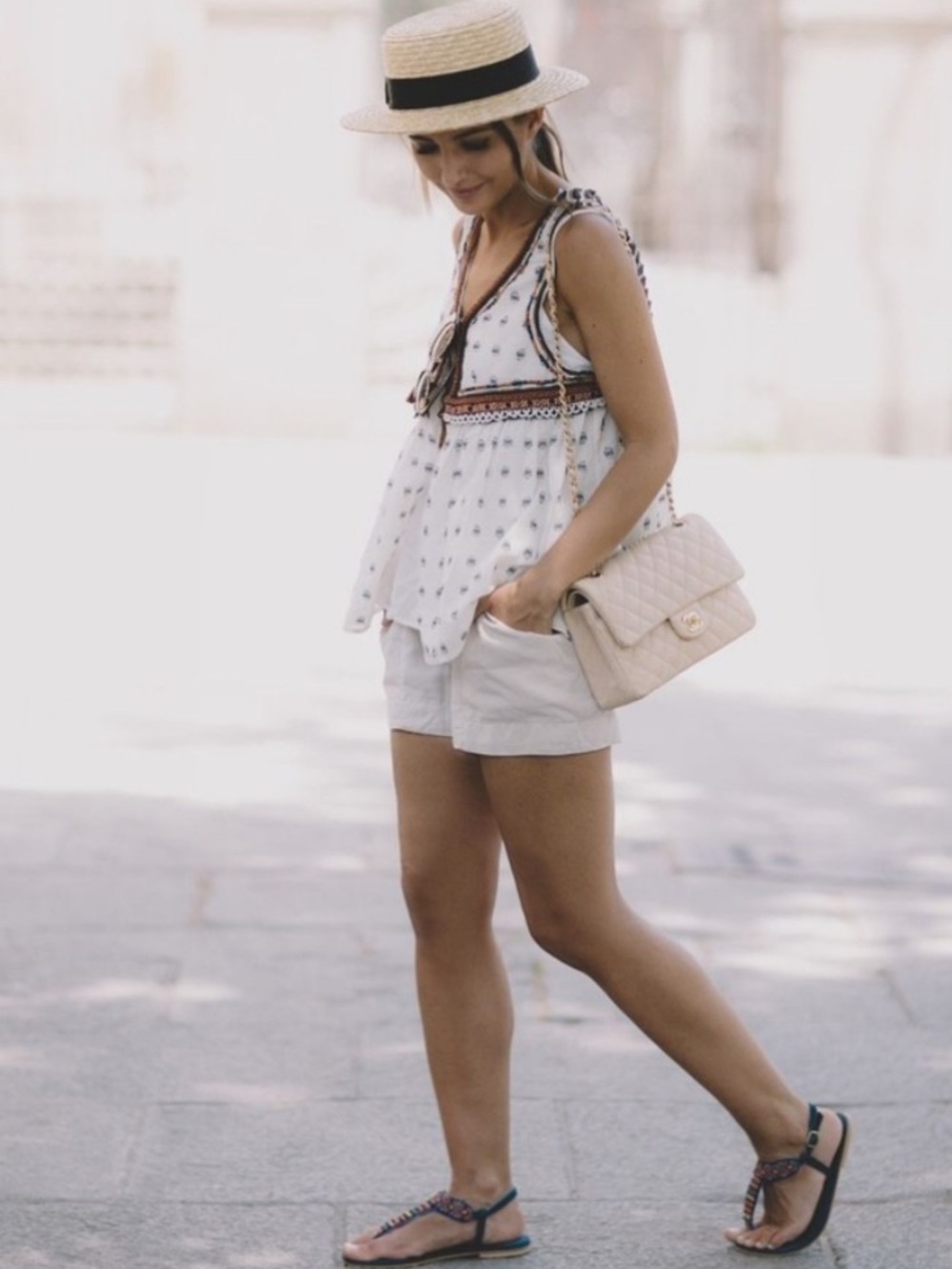 Zara Woman Embroidered Sleeveless Vest Top